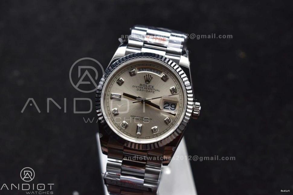 Dial SS Bracelet Silver V5 36 Diamond Steel vr3255 Edition 904L (Gain QF on Weight) Best President DayDate 0401